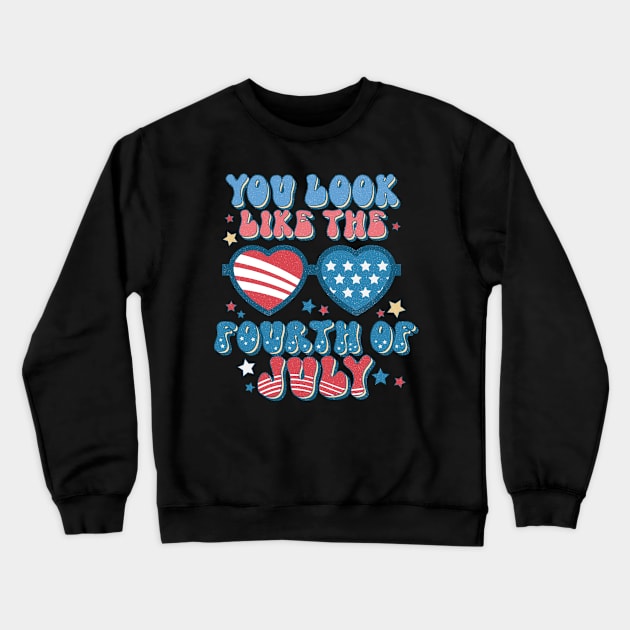 You Look Like 4th of July Crewneck Sweatshirt by Kribis